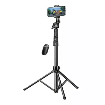 Savaime laikiklis UGREEN LP680 Bluetooth su nuotolinio valdymo pulteliu, ištraukiamas iki 1,7 m, maksimalus aukštis 180 cm, universalus suderinamumas, juodas