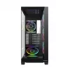 PC mid-tower korpusas MODECOM VOLCANO STELLAR PLUS ARGB MIDI, 5 priekiniai ventiliatoriai, grūdintas stiklas, USB-C