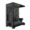 PC mid-tower korpusas MODECOM VOLCANO STELLAR PLUS ARGB MIDI, 5 priekiniai ventiliatoriai, grūdintas stiklas, USB-C