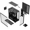 PC mid-tower korpusas MODECOM VOLCANO STELLAR PLUS ARGB MIDI, 5 priekiniai ventiliatoriai, grūdintas stiklas, USB-C
