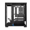 PC korpusas MODECOM VOLCANO STELLAR PLUS MIDI Juoda — midi bokštas ATX, grūdintas stiklas, USB-C, palaiko iki 420 mm GPU