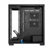 PC korpusas MODECOM VOLCANO STELLAR PLUS MIDI Juoda — midi bokštas ATX, grūdintas stiklas, USB-C, palaiko iki 420 mm GPU