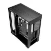 PC korpusas MODECOM VOLCANO STELLAR PLUS MIDI Juoda — midi bokštas ATX, grūdintas stiklas, USB-C, palaiko iki 420 mm GPU