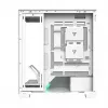 PC korpusas MODECOM VOLCANO STELLAR PLUS MIDI WHITE — Midi Tower, microATX, grūdintas stiklas, USB-C, palaiko GPU 420 mm