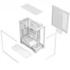 PC korpusas MODECOM VOLCANO STELLAR PLUS MIDI WHITE — Midi Tower, microATX, grūdintas stiklas, USB-C, palaiko GPU 420 mm