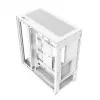 PC korpusas MODECOM VOLCANO STELLAR PLUS MIDI WHITE — Midi Tower, microATX, grūdintas stiklas, USB-C, palaiko GPU 420 mm