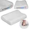 Ortopedinė kaklo pagalvė ActionMed CERVICAL MED PILLOW PO100AM — porolono užpildas, 550×360×120 mm, skalbiamas užvalkalas, balta