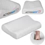 Ortopedinė kaklo pagalvė ActionMed CERVICAL MED PILLOW PO100AM — porolono užpildas, 550×360×120 mm, skalbiamas užvalkalas, balta