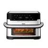 Karšto oro gruzdintuvė Tefal Dual Easy Fry Flex EY922D — 9 L talpa, 1,7 kg maisto talpa, jutiklinis LCD, juoda / nerūdijantis plienas