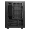 PC korpusas DeepCool CH260 Micro Tower Juoda — Micro-ATX/Mini-ITX, grūdintas stiklas, USB-C, maks. GPU 413 mm