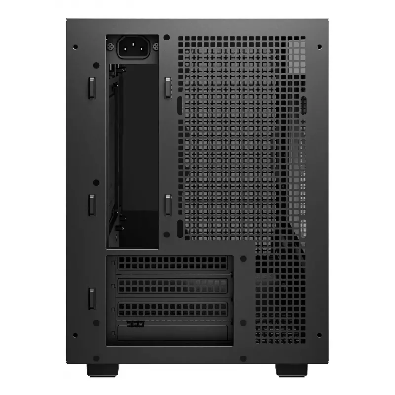 PC korpusas DeepCool CH260 Micro Tower Juoda — Micro-ATX/Mini-ITX, grūdintas stiklas, USB-C, maks. GPU 413 mm