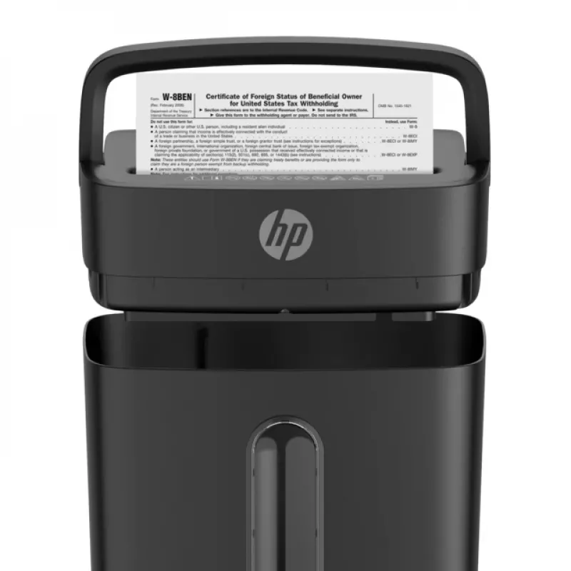 HP One Shred 6CC popieriaus smulkintuvas Dalelių pjovimo smulkinimas 68 dB Juoda