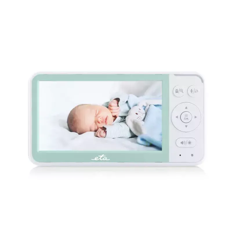 Kūdikio monitorius ETA ETA530690000 su lanksčia kamera, balta/žalia, nuotolinis vizualinis stebėjimas
