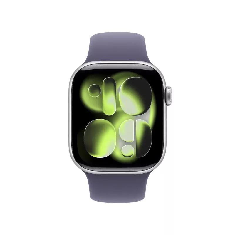 Smartwatch Apple Watch Series 11 GPS + Cellular 42mm Sidabrinis Aliuminis Korpusas su Purple Fog Sportiniu Dirželiu M/L