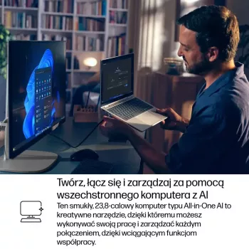 „All-in-One“ kompiuteris HP EliteStudio 8 AiO G1i Ultra 5 23,8 col. FHD jutiklinis IPS 16GB DDR5 512GB SSD „Win11 Pro“