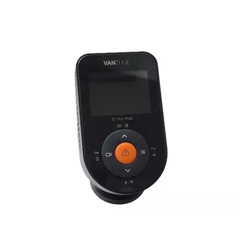 Automobilio vaizdo registratorius VANTRUE S1PRO MAX — kompaktiškas 2 kanalų registratorius, 3840 × 2160 F/1.8, 155° pagrindinė kamera, Wi‑Fi, GPS, 2 colių ekranas, parkavimo režimas, microSD iki 1 TB