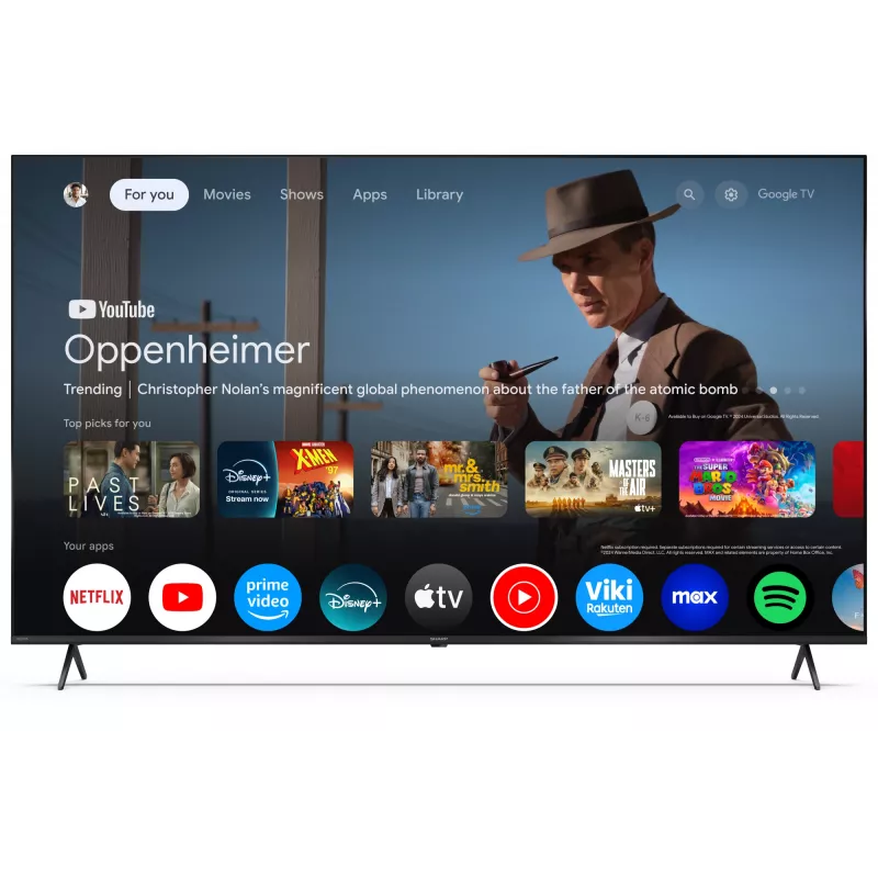 Sharp 70HP5265E TV 177,8 cm (70 colių) 4K Ultra HD išmanusis televizorius Wi-Fi juodas
