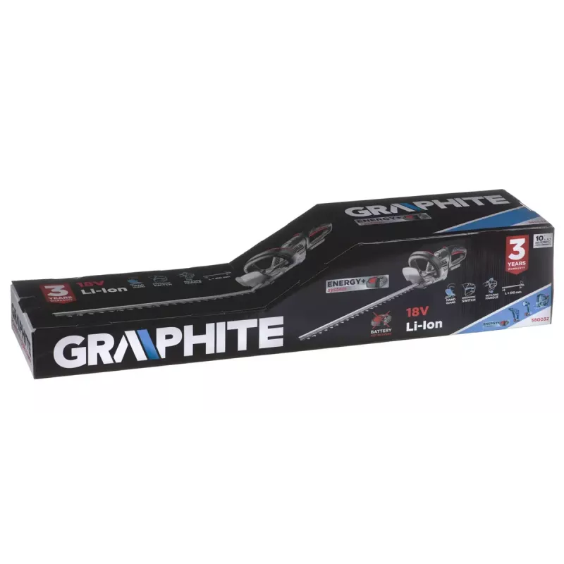 Belaidės žirklės GRAPHITE 58G032, 51 cm pjovimo ilgis, maitinamas baterijomis sodo įrankis