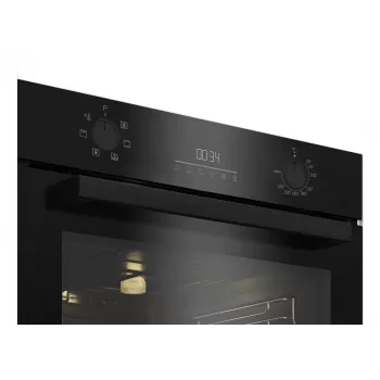 Įmontuojama elektrinė orkaitė BEKO BBIE123001BD — 72 l, 2400 W, LED ekranas, įleidžiamos rankenėlės, savaiminis valymas garais, juoda