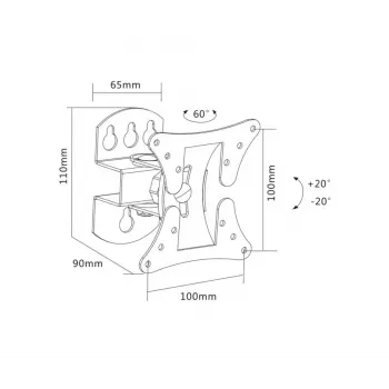 TV laikiklis Sopar 23114 68,6 cm (27 col.) sidabrinis