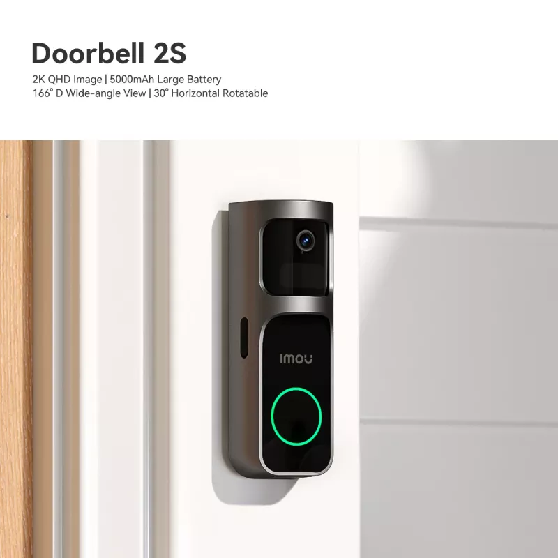 Imou Doorbell 2S Kit juodas 3 MP belaidis montavimas ant sienos