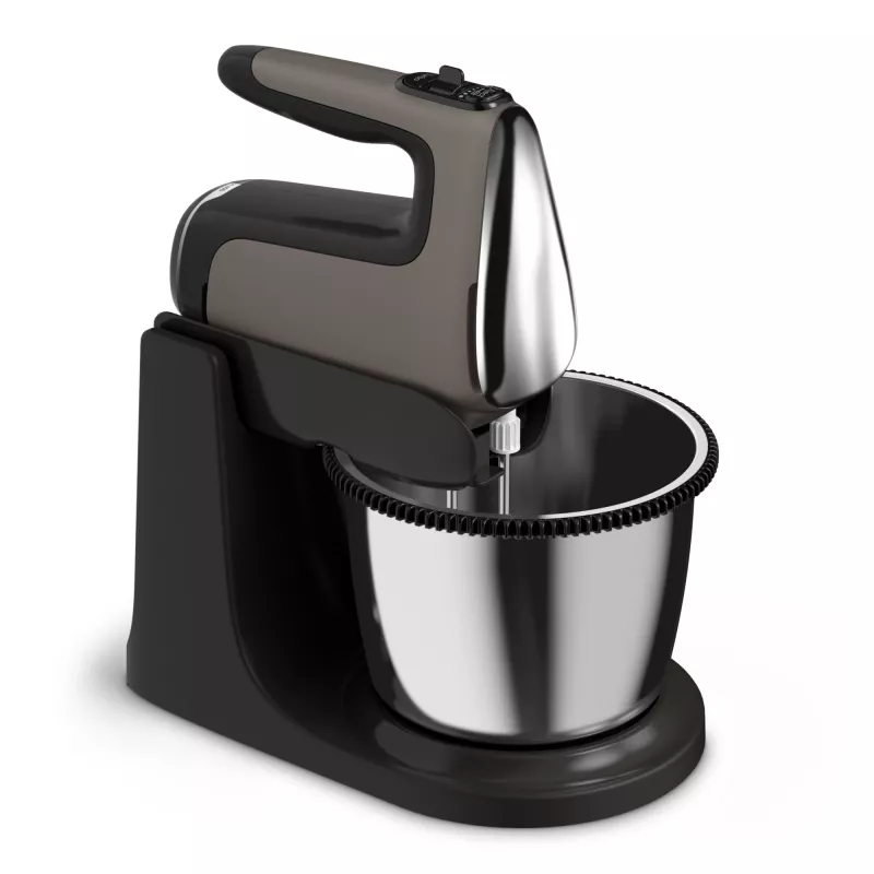 Tefal Powermix Silence HT654E38 rankinis plaktuvas su stovu ir indu 600 W pilka/juoda