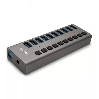 i-tec USB 3.0 įkrovimo šakotuvas 10 prievadų + maitinimo adapteris 48 W