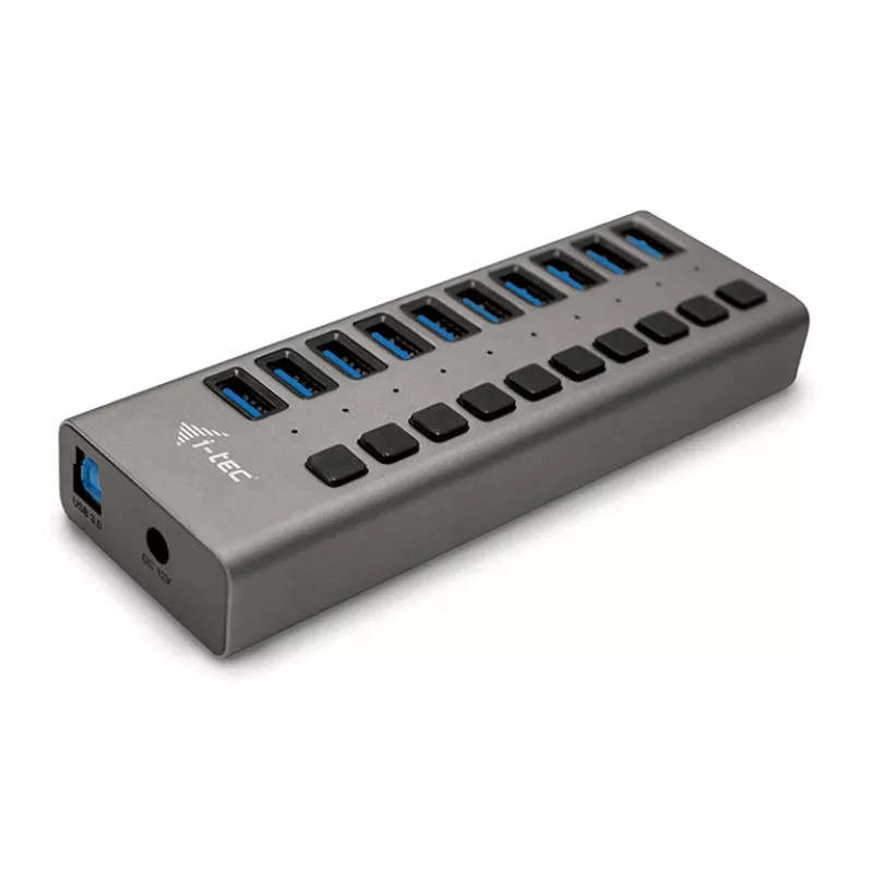 i-tec USB 3.0 įkrovimo šakotuvas 10 prievadų + maitinimo adapteris 48 W