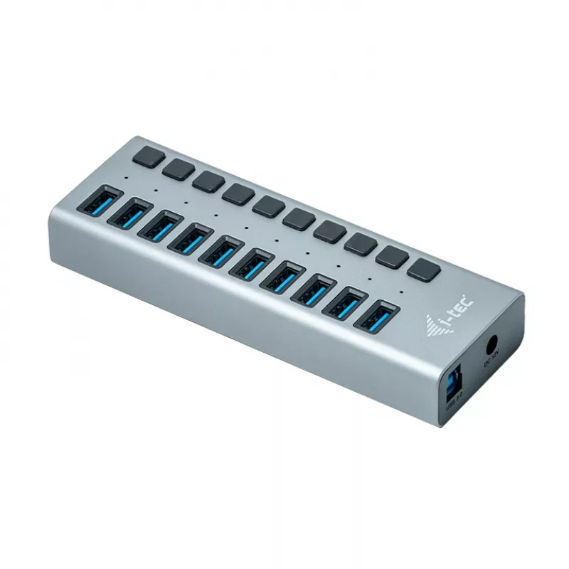 i-tec USB 3.0 įkrovimo šakotuvas 10 prievadų + maitinimo adapteris 48 W