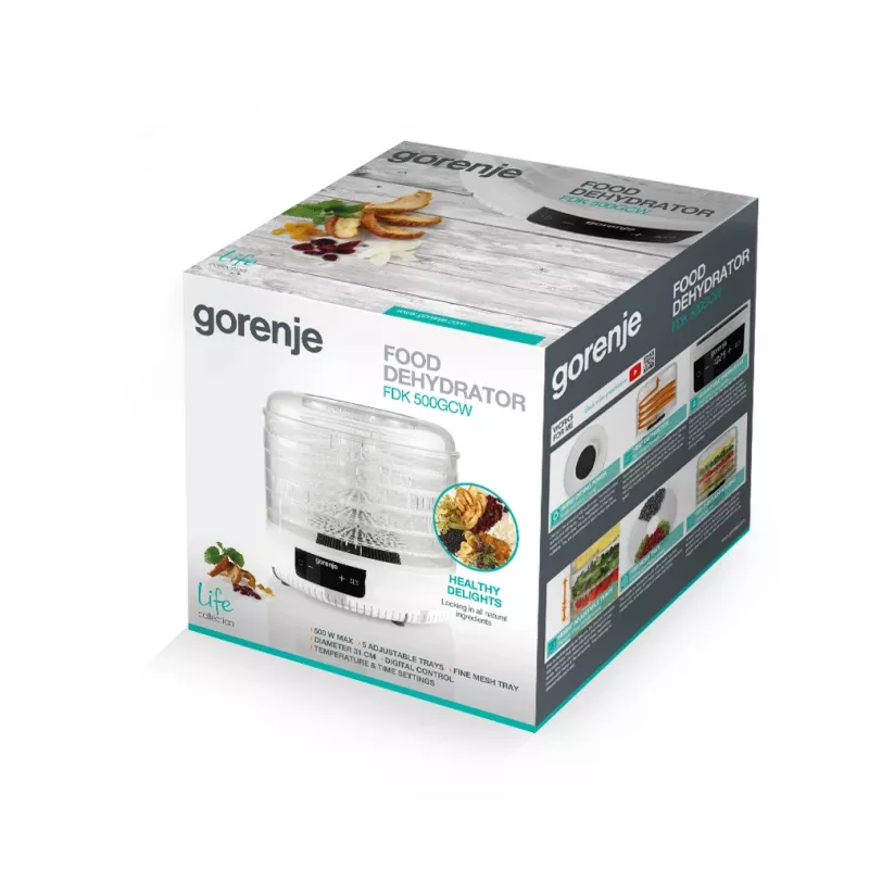 Gorenje FDK500GCW maisto džiovyklė Balta 500 W
