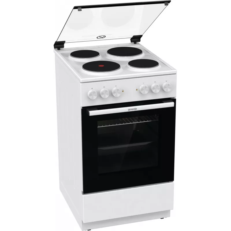 Gorenje GE5A21WH viryklė Laisvai pastatoma viryklė Elektrinė Kaitlentė su kaitvietėmis Balta