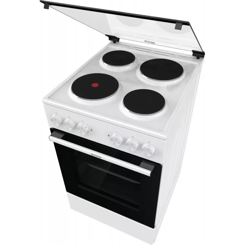 Gorenje GE5A21WH viryklė Laisvai pastatoma viryklė Elektrinė Kaitlentė su kaitvietėmis Balta
