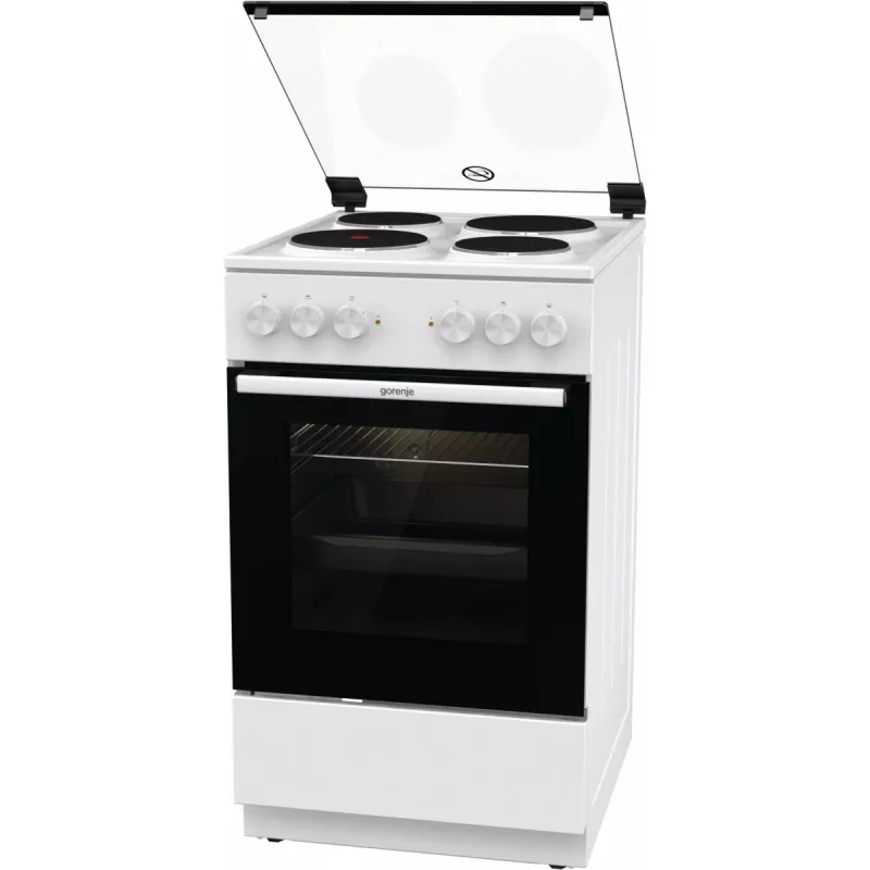 Gorenje GE5A21WH viryklė Laisvai pastatoma viryklė Elektrinė Kaitlentė su kaitvietėmis Balta