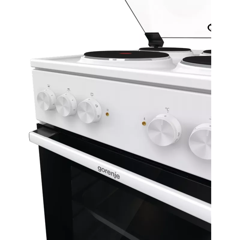 Gorenje GE5A21WH viryklė Laisvai pastatoma viryklė Elektrinė Kaitlentė su kaitvietėmis Balta