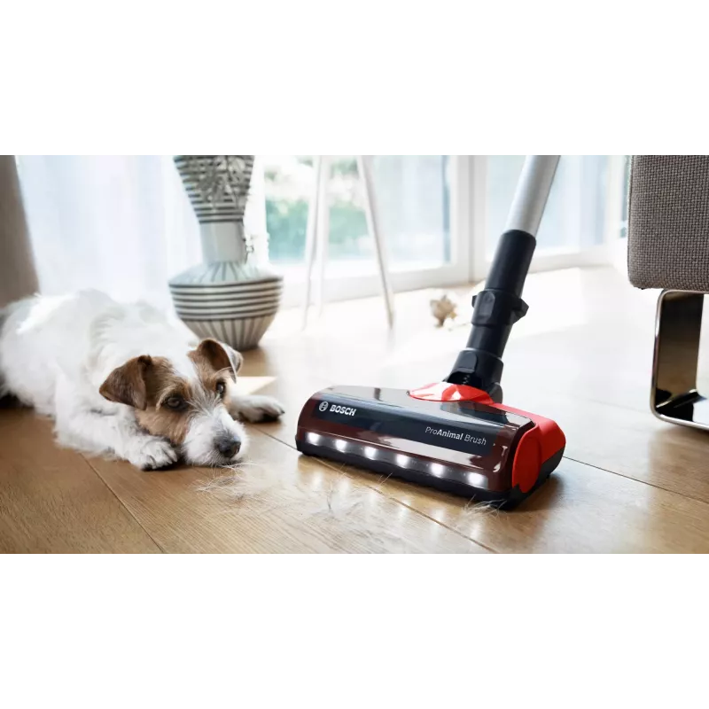 Bosch BCS711PET belaidis dulkių siurblys/elektrinė šluota Baterija Sausas Be maišelio 0,3 L Juoda, Raudona 3 Ah