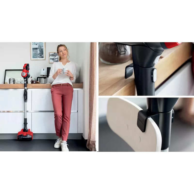 Bosch BCS711PET belaidis dulkių siurblys/elektrinė šluota Baterija Sausas Be maišelio 0,3 L Juoda, Raudona 3 Ah
