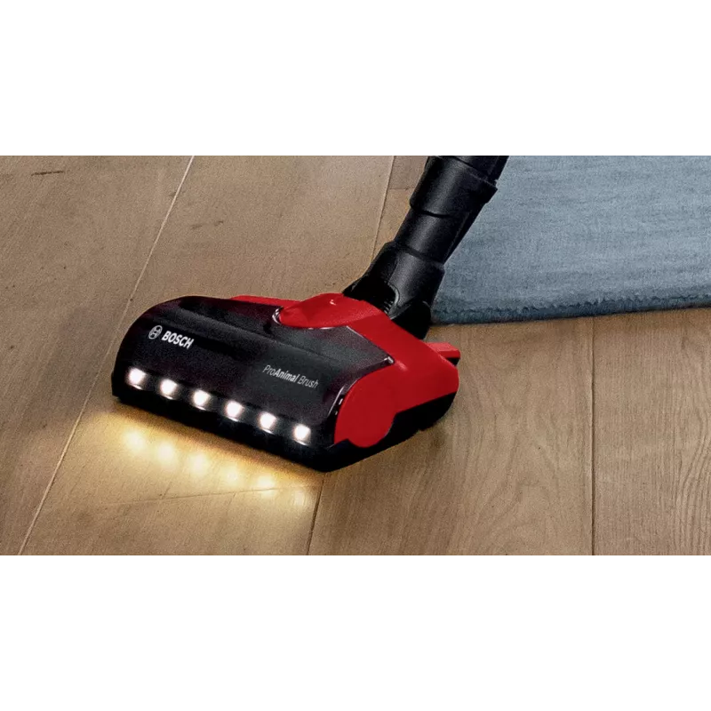 Bosch BCS711PET belaidis dulkių siurblys/elektrinė šluota Baterija Sausas Be maišelio 0,3 L Juoda, Raudona 3 Ah