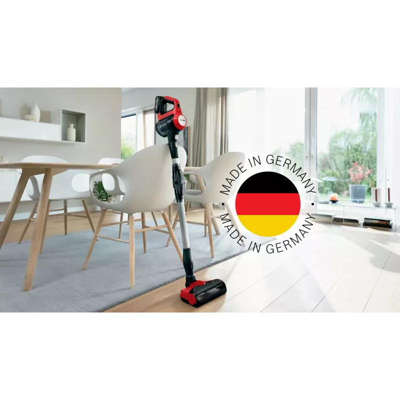 Bosch BCS711PET belaidis dulkių siurblys/elektrinė šluota Baterija Sausas Be maišelio 0,3 L Juoda, Raudona 3 Ah