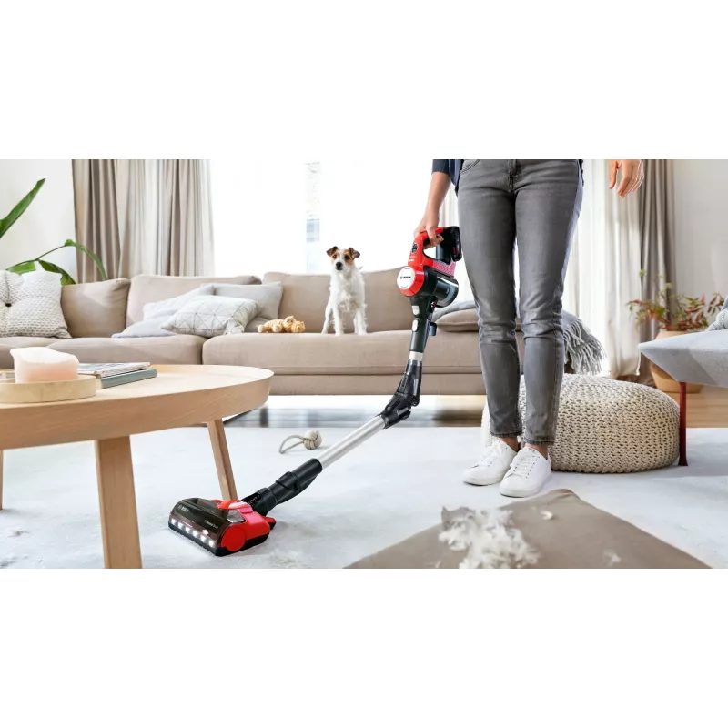 Bosch BCS711PET belaidis dulkių siurblys/elektrinė šluota Baterija Sausas Be maišelio 0,3 L Juoda, Raudona 3 Ah