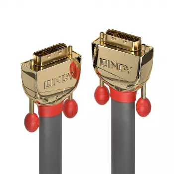 Lindy 20 m DVI-D Dual Link kabelis, Gold Line, 20 m, DVI-D, DVI-D, Kištukas, Kištukas, Pilka