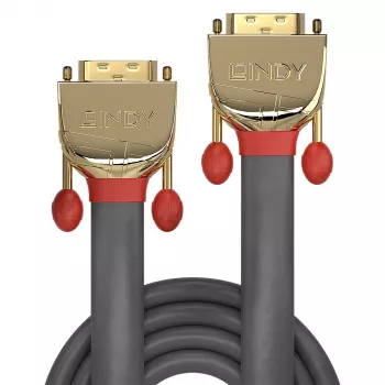 Lindy 20 m DVI-D Dual Link kabelis, Gold Line, 20 m, DVI-D, DVI-D, Kištukas, Kištukas, Pilka
