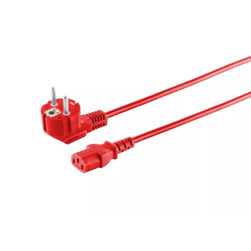 Microconnect MC-SCHUANGC13180R maitinimo kabelis raudonas 1,8 m maitinimo kištukas E+F tipo C13 jungtis