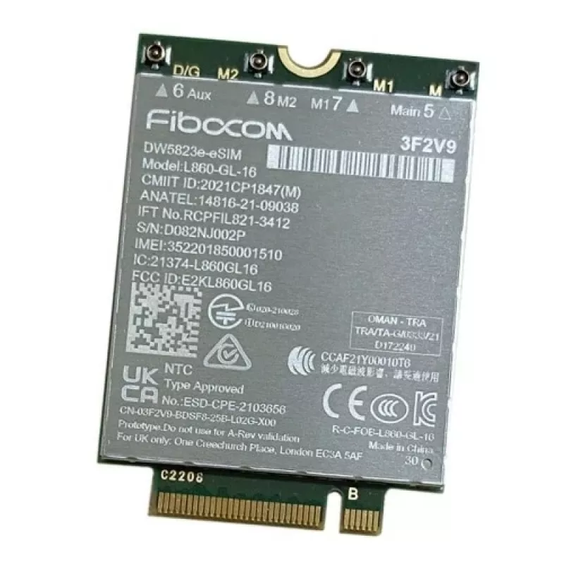 DELL DW5823E vidinė WWAN kortelė 1000 Mbit/s