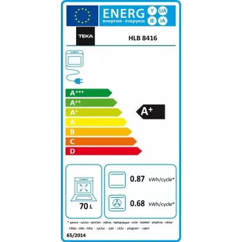 Įmontuojama orkaitė Teka HLB 8416 BK, elektrinė orkaitė