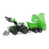 Mechaninis žaislinis traktorius Lena Deutz-Fahr Worxx, 74 cm ilgio, su nuimama priekaba