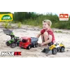 Mechaninis žaislinis traktorius Lena Deutz-Fahr Worxx, 74 cm ilgio, su nuimama priekaba