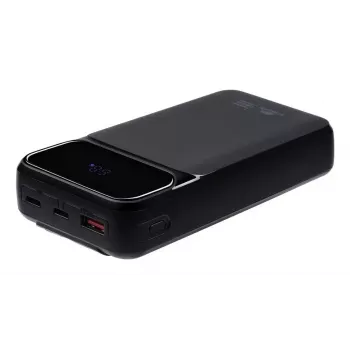 Nešiojama išorinė baterija Rivacase VA2221 — 20000 mAh LiPo, PD 3.0 ir QC 3.0, 3 prievadai (1×A, 2×C), 22,5 W išvestis