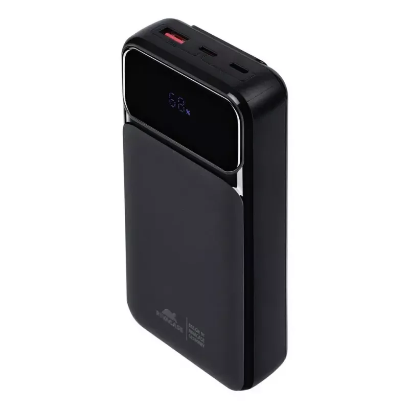 Nešiojama išorinė baterija Rivacase VA2221 — 20000 mAh LiPo, PD 3.0 ir QC 3.0, 3 prievadai (1×A, 2×C), 22,5 W išvestis