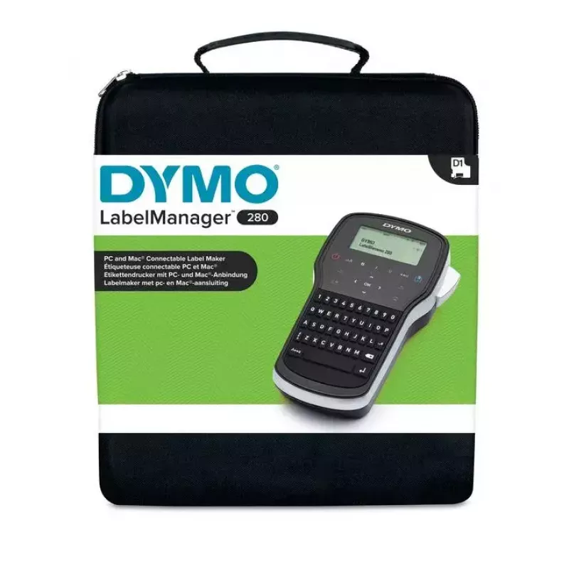 Etikečių spausdintuvas Dymo LabelManager 280 QWERTY su LCD, USB, Li‑Ion, D1 juostelė (maks. 12 mm)