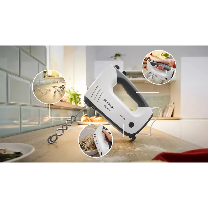 Bosch MFQ37490 maišytuvas Rankinis maišytuvas 750 W Pilka, Balta